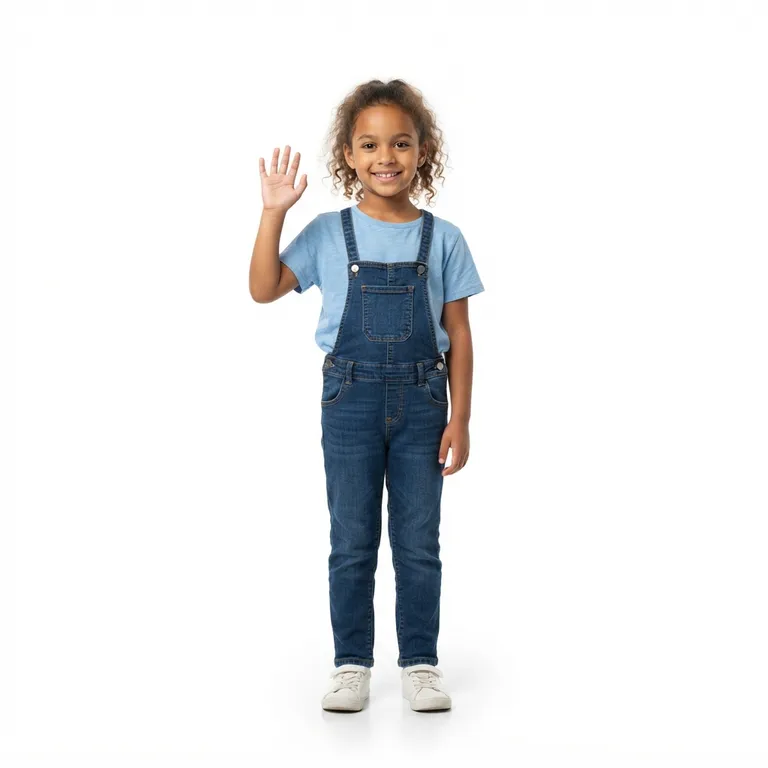 Enfant faisant un signe de la main amical pour dire bonjour