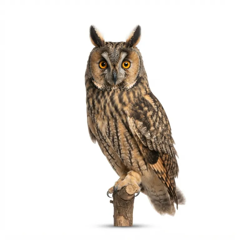 Hibou moyen-duc avec ses aigrettes dressées sur la tête