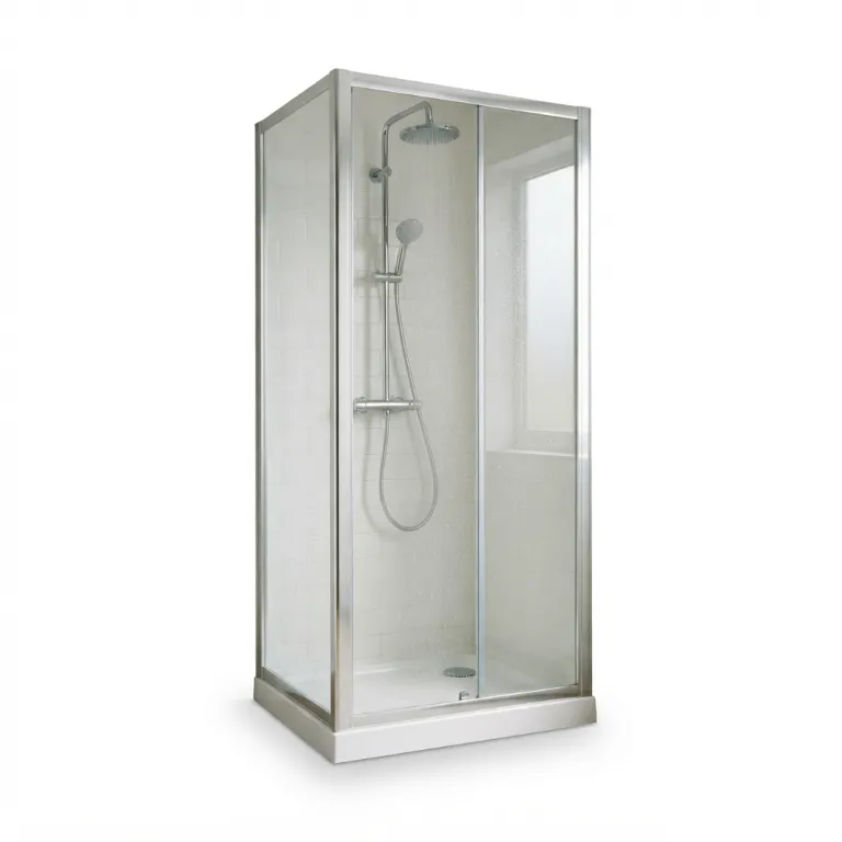 Douche avec pommeau et robinetterie