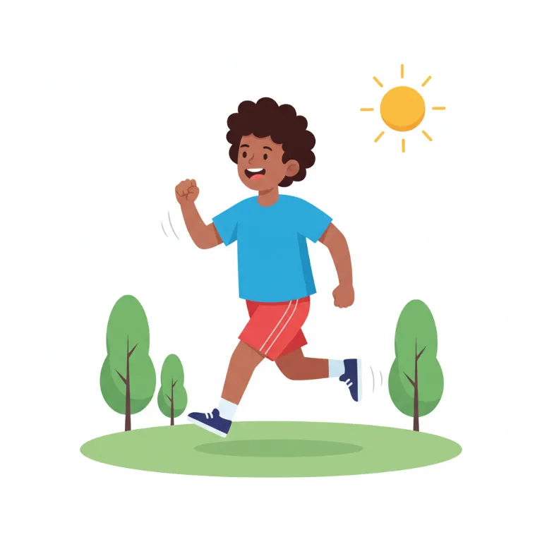 Illustration courir - Les verbes d'actions