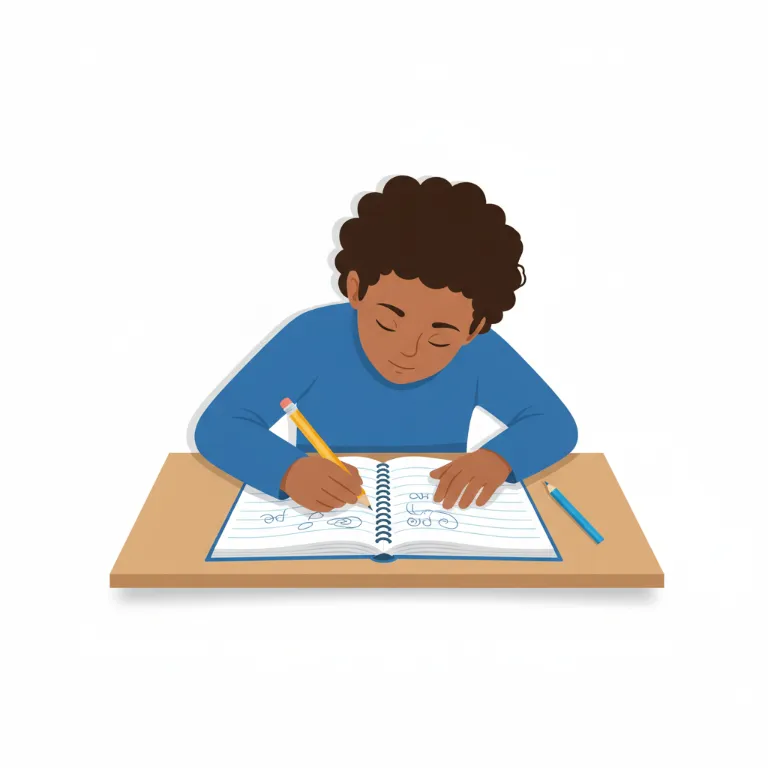 Illustration écrire - Les verbes d'actions