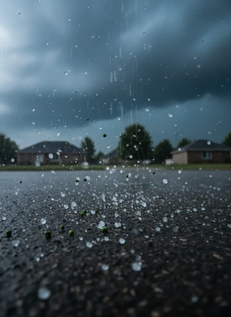 Illustration la grêle - La météo