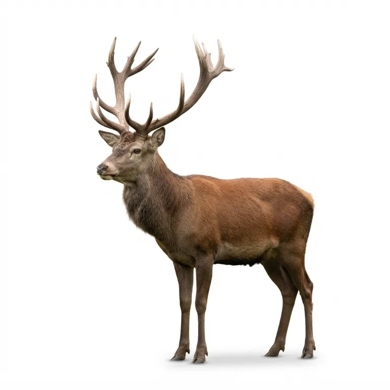 Cerf mâle avec de grands bois ramifiés sur la tête