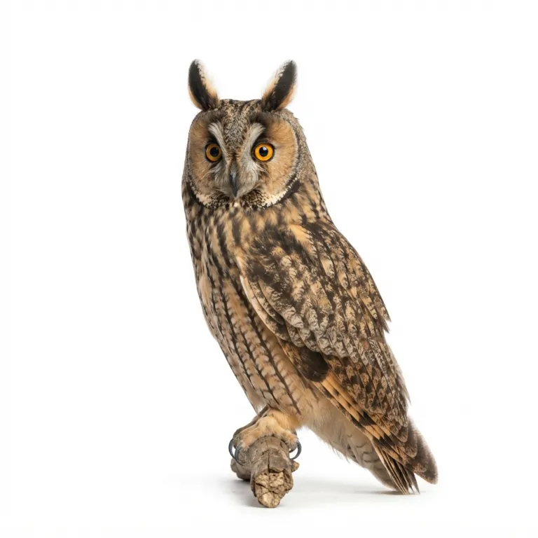 Hibou moyen-duc avec ses aigrettes dressées sur la tête
