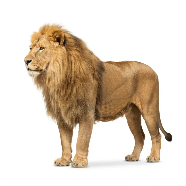 Lion d'Afrique mâle avec sa crinière dorée