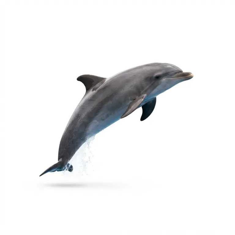 Dauphin avec son museau allongé sautant hors de l'eau