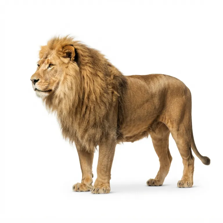 Lion d'Afrique mâle avec sa crinière dorée
