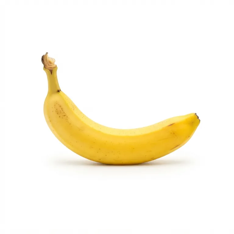 Banane jaune bien mûre et légèrement courbée