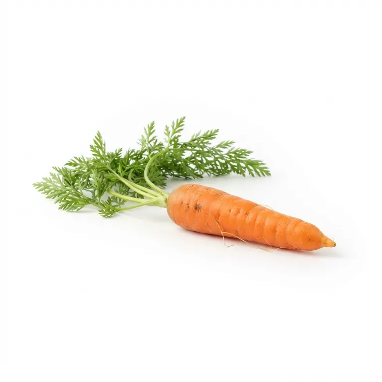 Carotte orange avec ses fanes vertes