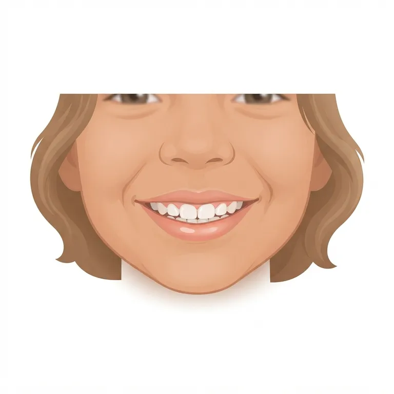 Bouche humaine souriante