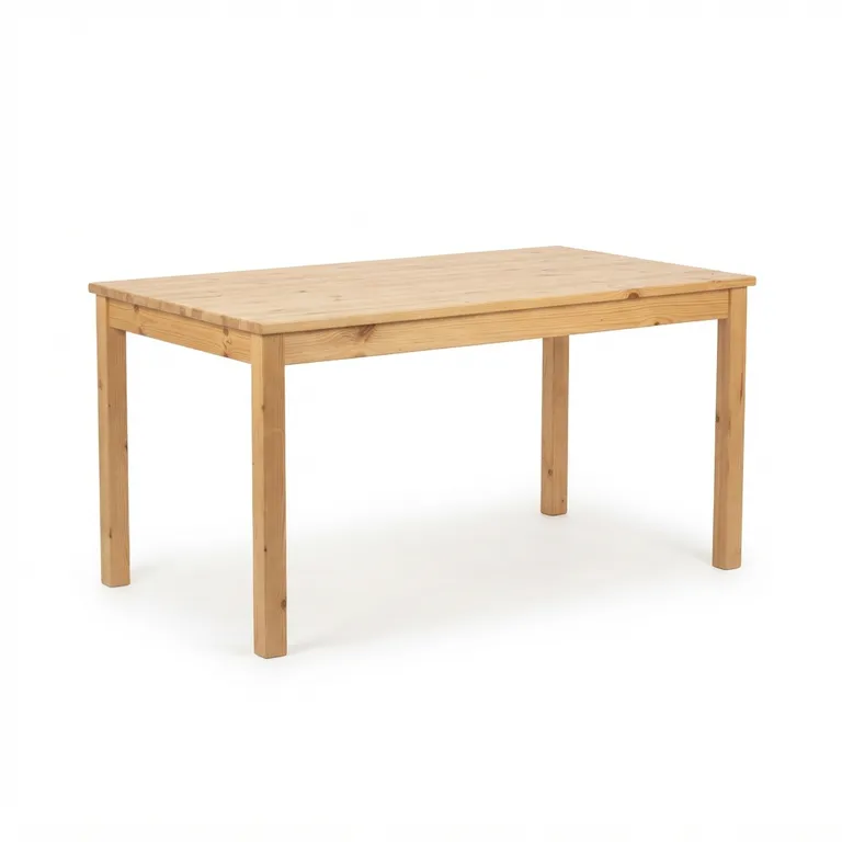 Table en bois rectangulaire avec quatre pieds