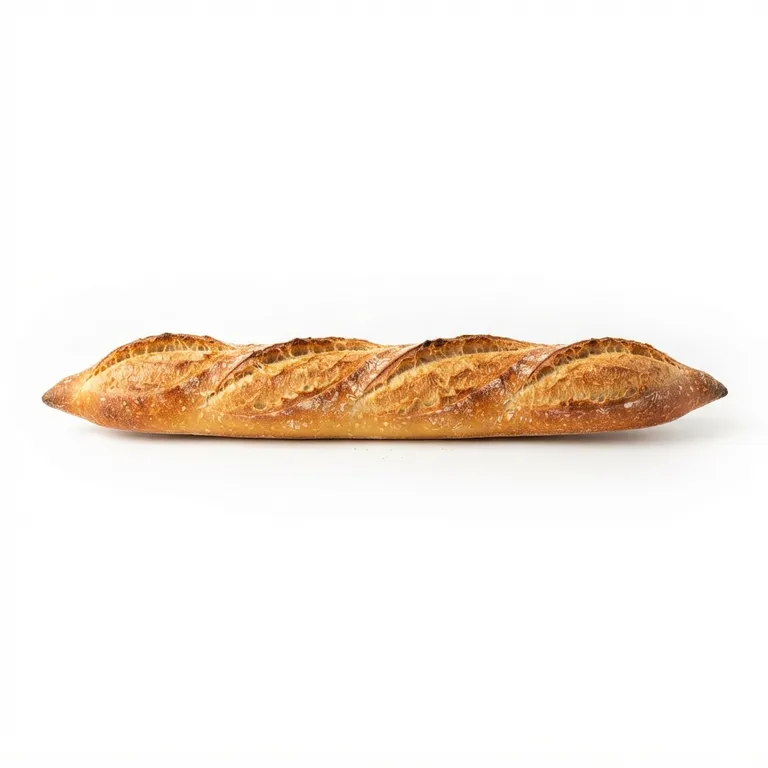 Baguette de pain dorée et croustillante