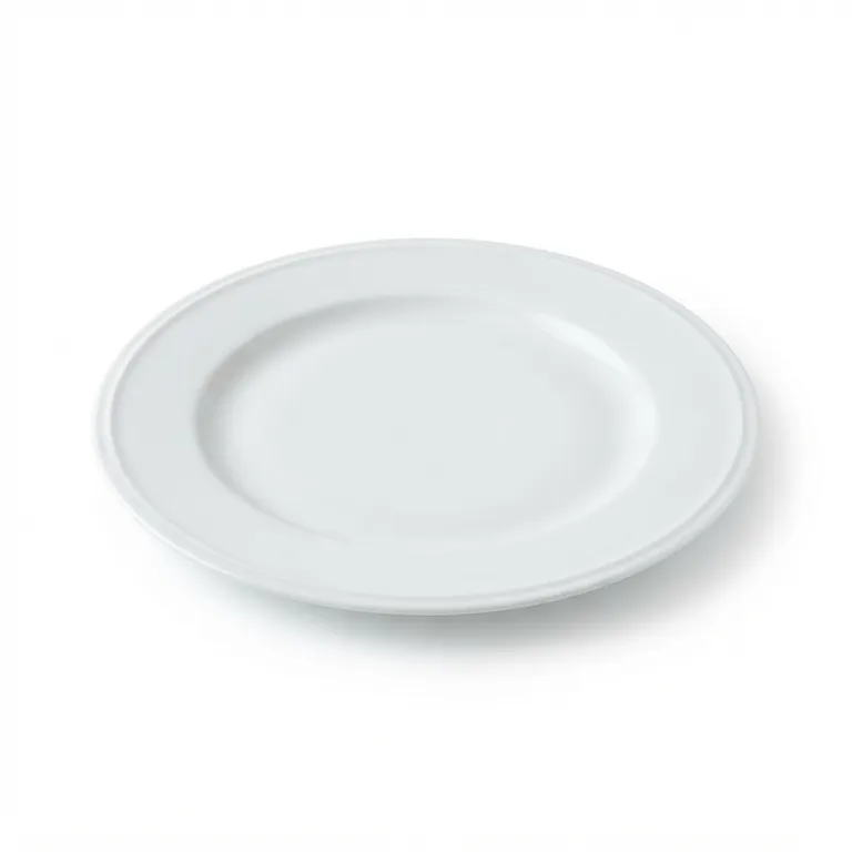 Assiette ronde en porcelaine blanche