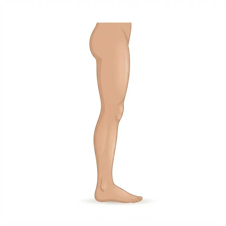 Jambe humaine vue de profil
