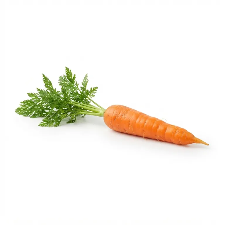 Carotte orange fraîche avec ses fanes vertes