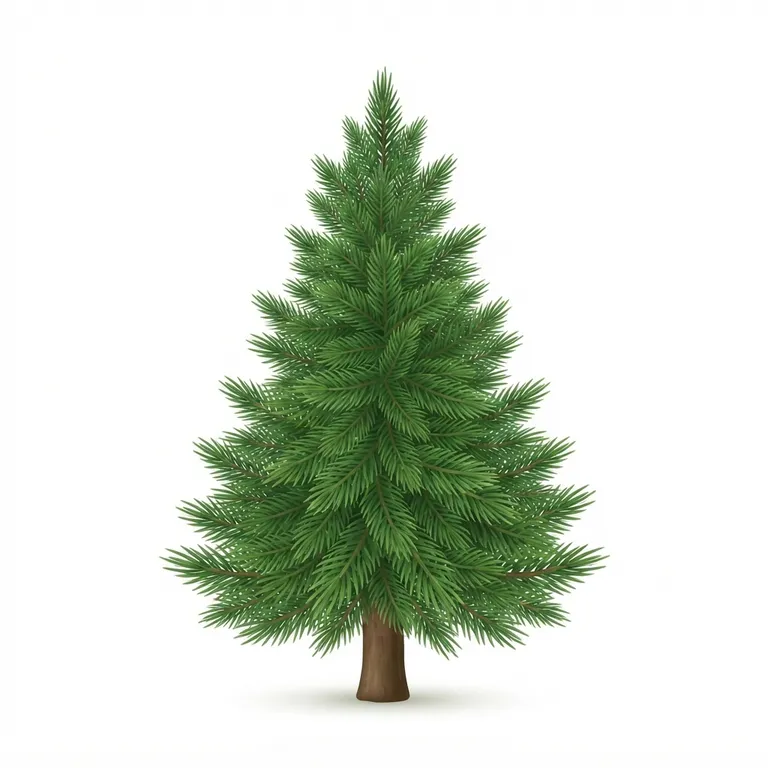 Sapin de Noël vert avec des branches denses et des aiguilles pointues