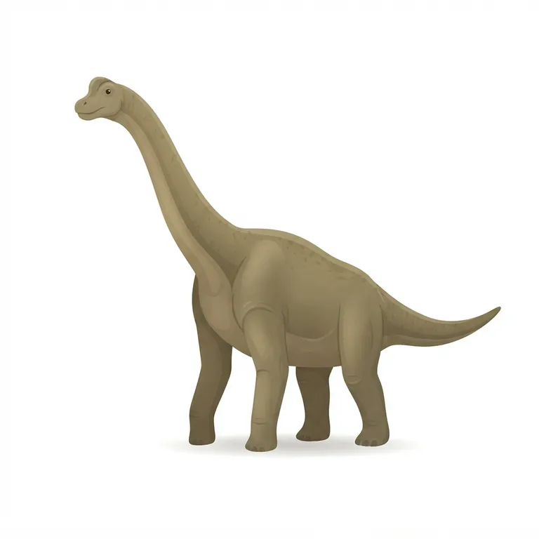 Brachiosaure avec ses pattes avant hautes et son long cou