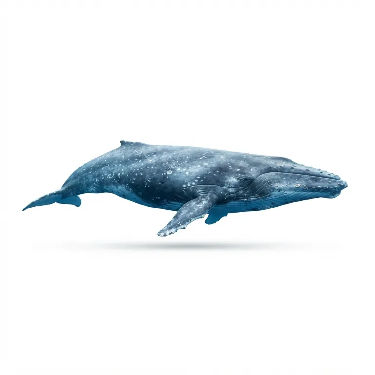 Baleine bleue nageant dans l'océan